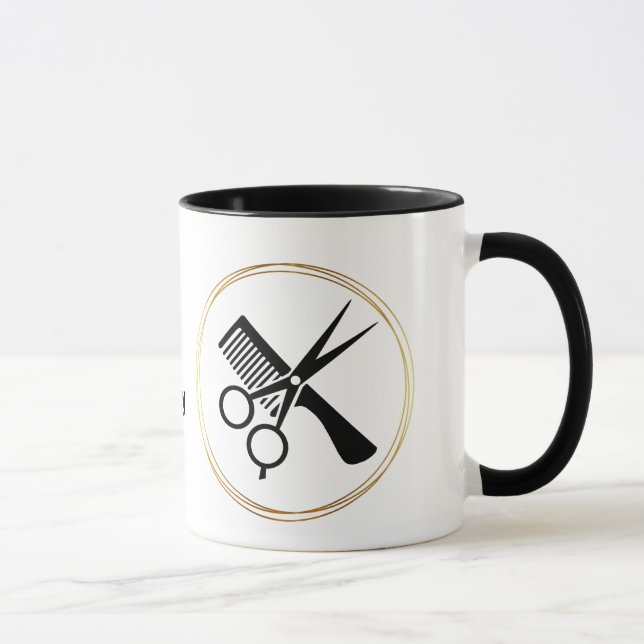 Hair Stylist Appreciation Day  Scissors Comb Mug (Right)