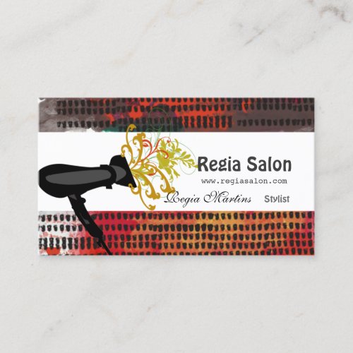 Artistic Swirls HairStylist Business Card