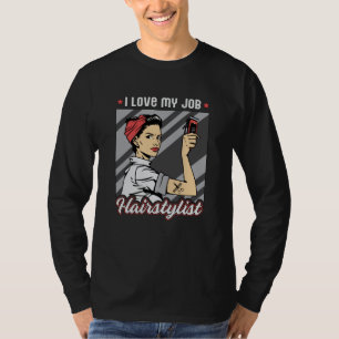 Hair Stylist Barber Hairdresser Scissors Hair Gift T-Shirt