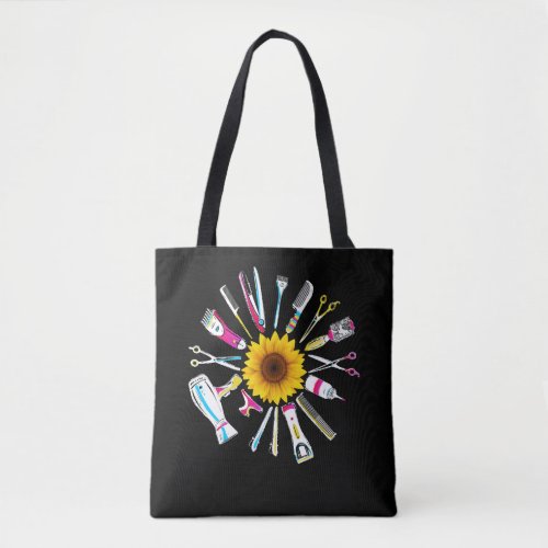 Hair Stylist Barber Tools Floral Tote Bag