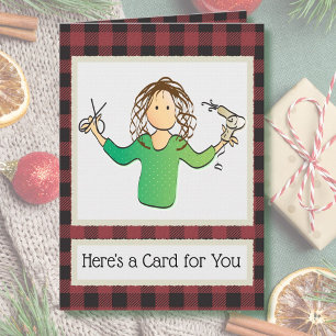 Hair Stylist Beautician Christmas Thank You Card