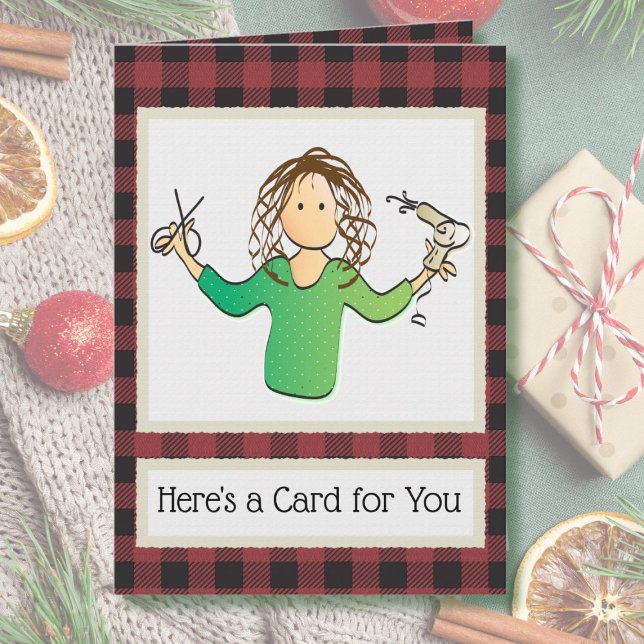 Hair Stylist Beautician Christmas Thank You   Card (Creator Uploaded)