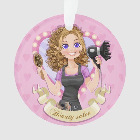 Hair Stylist Beautician Hair Salon Ornament Zazzle Com