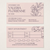Hair Stylist Beauty Floral Appointment Card (Front & Back)