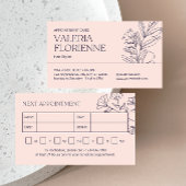 Hair Stylist Beauty Floral Appointment Card