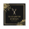 Hair Stylist Beauty Salon Black & Gold Botanical
