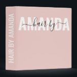 Hair Stylist Beauty Salon Blush Pink Business 3 Ring Binder<br><div class="desc">Hair Stylist Beauty Salon Blush Pink Business 3 ring binder</div>