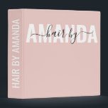 Hair Stylist Beauty Salon Blush Pink Business 3 Ring Binder<br><div class="desc">Hair Stylist Beauty Salon Blush Pink Business 3 ring binder</div>