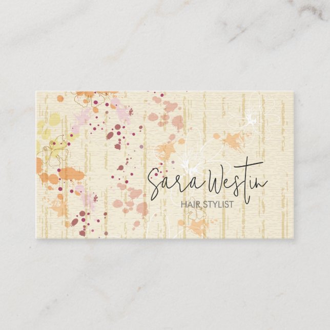Hair Stylist Beauty Salon Business Card (Front)
