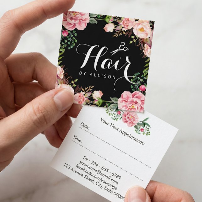 Hair Stylist Beauty Salon Chic Floral Appointment (Creator Uploaded)