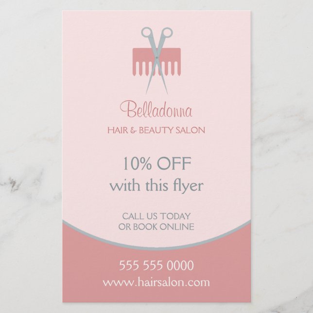 Hair Stylist Beauty Salon flyer (Front)