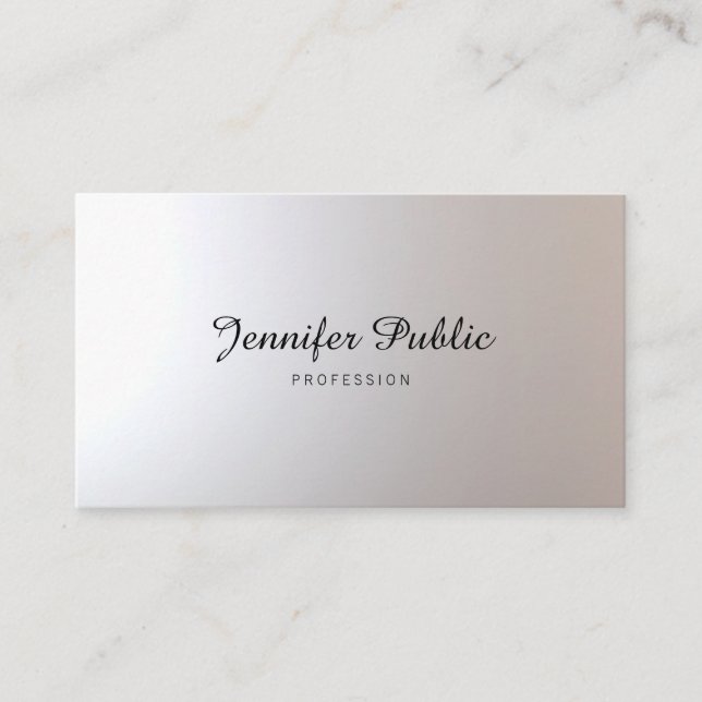 Hair Stylist Beauty Salon Script Graceful Glamour Business Card (Front)