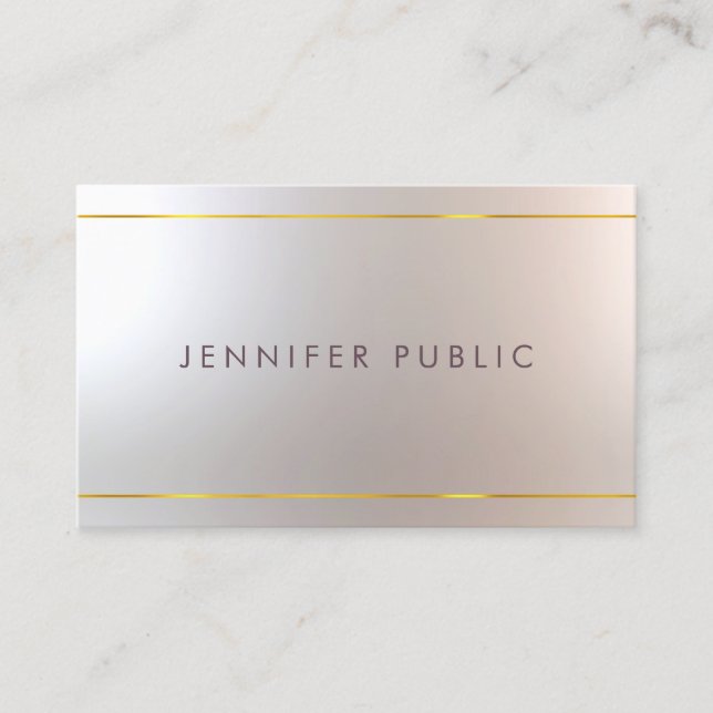 Hair Stylist Beauty Salon Sophisticated Gold Glam Business Card (Front)