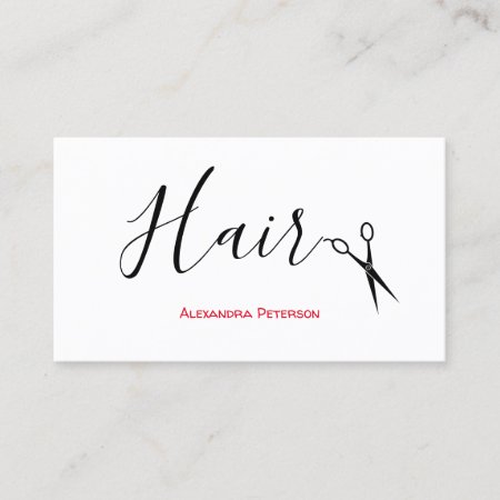 Hair Stylist - Black And Red Business Card