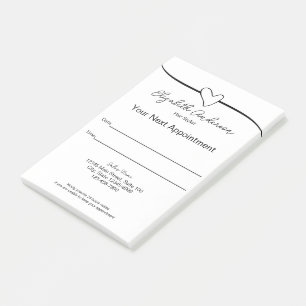 Hair Stylist Black and White Your Next Appointment Post-it Notes