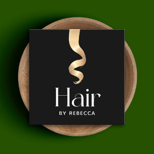 Hair Stylist Blonde Hair  Square Business Card