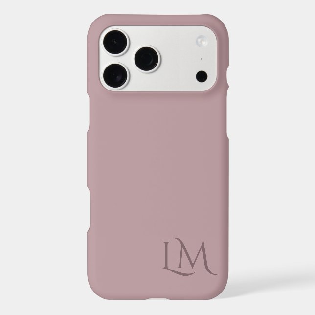 Hair Stylist Blush Monogram Feminine Case-Mate iPhone Case (Back)