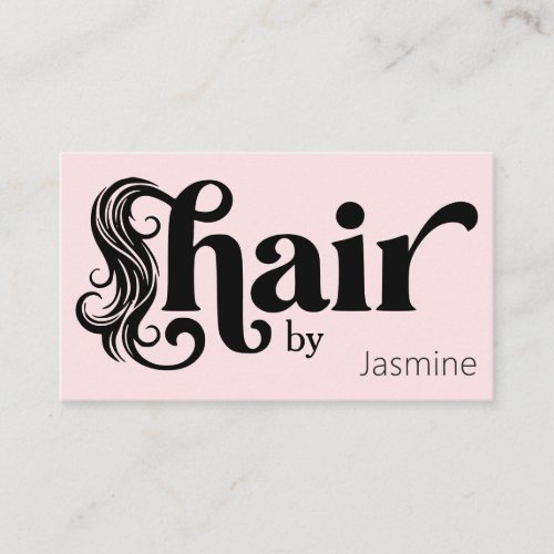 Hair Stylist Blush Pink Professional Salon Business Card