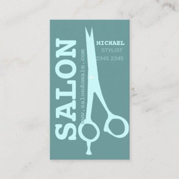 Hair Stylist Bold Modern Salon Scissors Appointment Card by 911business at Zazzle