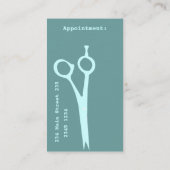 Hair Stylist Bold Modern Salon Scissors Appointment Card (Back)