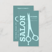 Hair Stylist Bold Modern Salon Scissors Appointment Card (Front/Back)