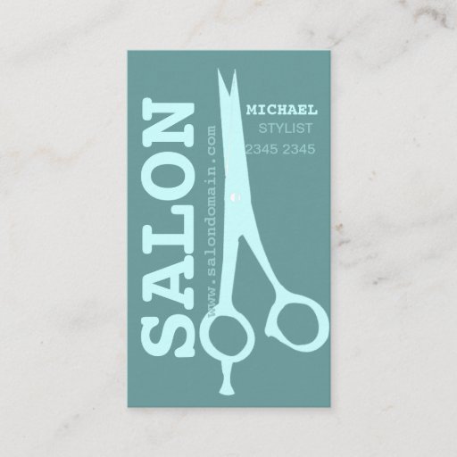 Customizable Bold Modern Scissors Business Card Template