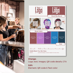 Hair Stylist Brand Moodboard Card - Brand Identity