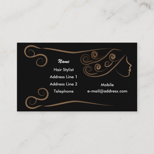 Customizable Hair Stylist Business Card