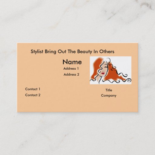 Customizable Hair Stylist Business Card