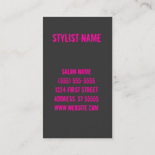 Customizable Hair Stylist Business Card