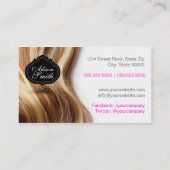 Hair Stylist Business Card (Back)