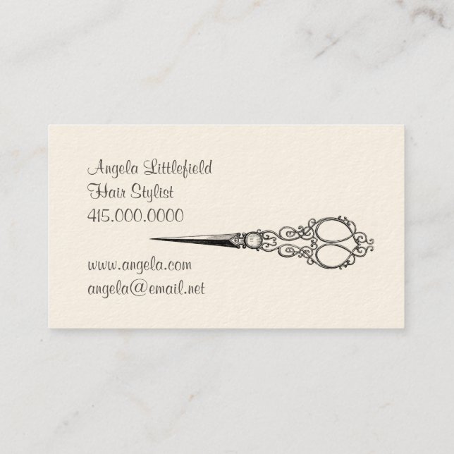 Hair Stylist Business Card (Back)