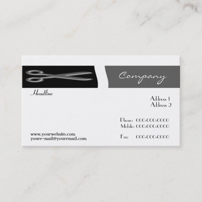 Hair Stylist Business Card (Front)