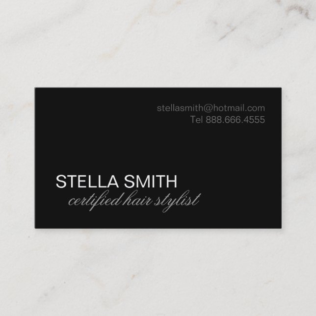 Hair Stylist Business Card (Front)