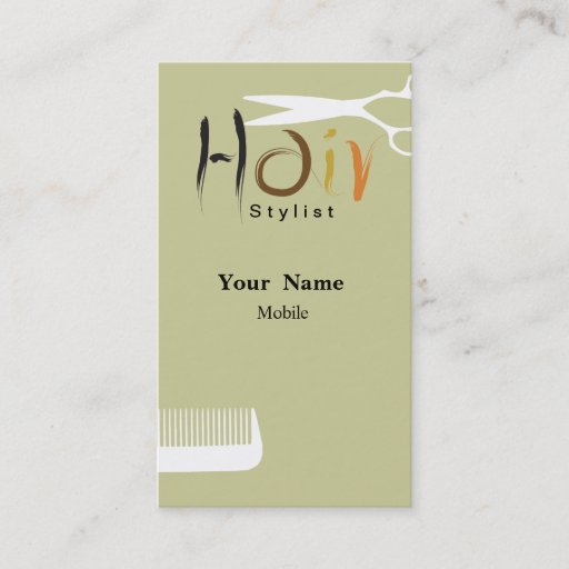 Customizable Hair Stylist Business Cards