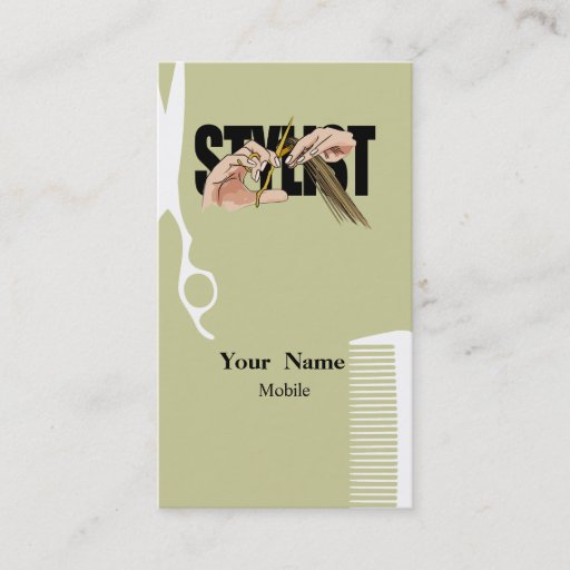 Customizable Hair Stylist Business Card Template