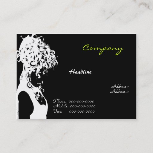 Customizable Hair Stylist Business Card