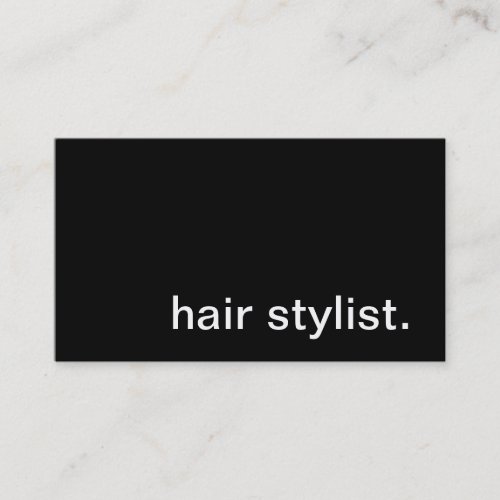 Hair Stylist Business Card