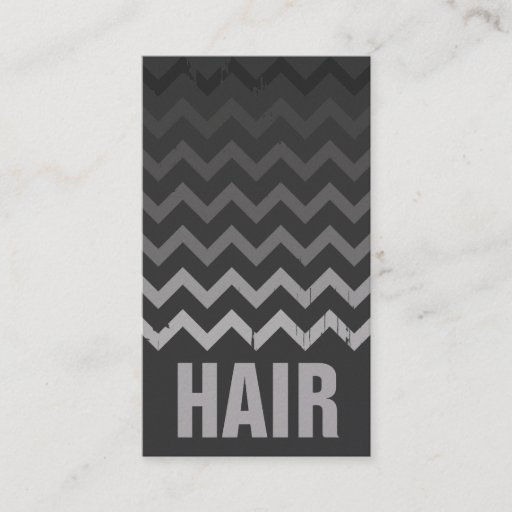 Customizable Hair Stylist Business Card - Cracked Gray Ombre