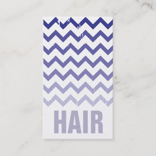 Customizable Hair Stylist Business Card - Cracked Indigo Ombre