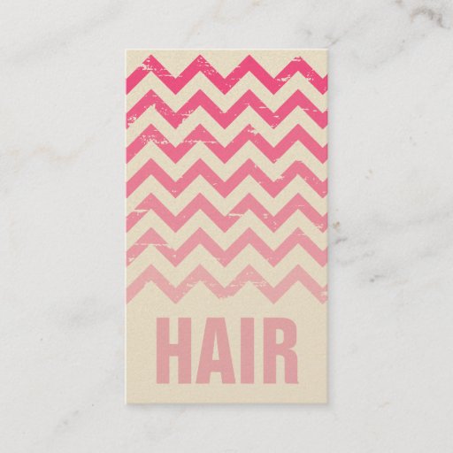 Customizable Hair Stylist Business Card - Cracked Pink Ombre
