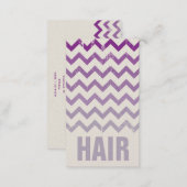 Hair Stylist Business Card - Cracked Purple Ombre (Front/Back)