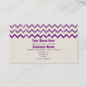 Hair Stylist Business Card - Cracked Purple Ombre (Back)