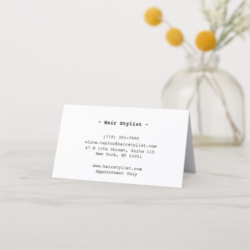 Hair Stylist Business Cards