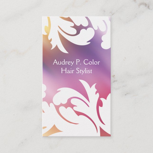 Hair Stylist Business Cards (Front)