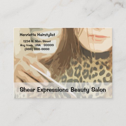 Customizable Hair Stylist Business Cards