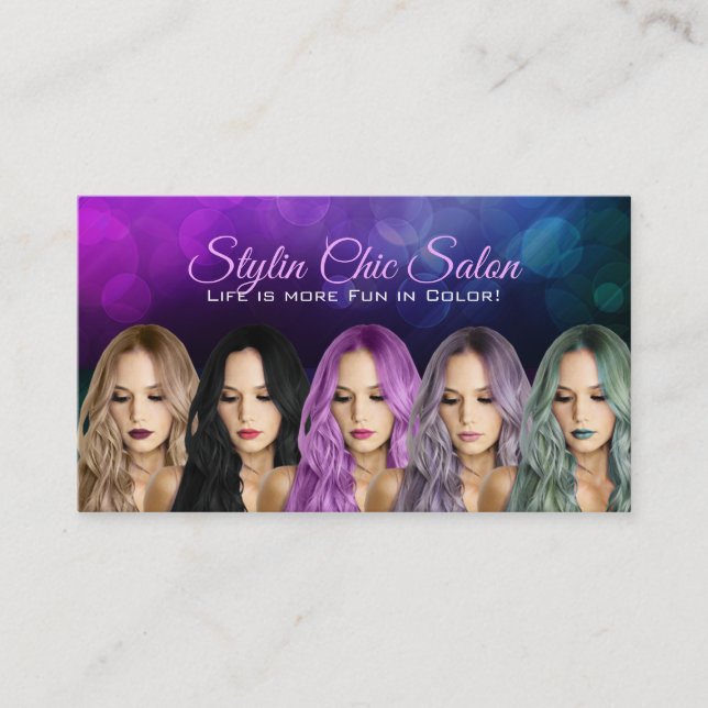 Hair Stylist Business Cards (Front)