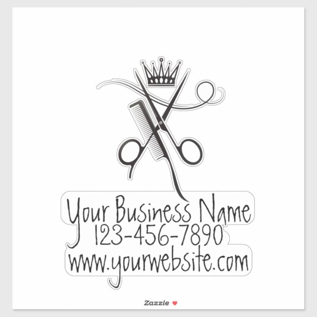 Hair Stylist Business Decal (Sheet)