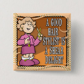 Hair Stylist Button