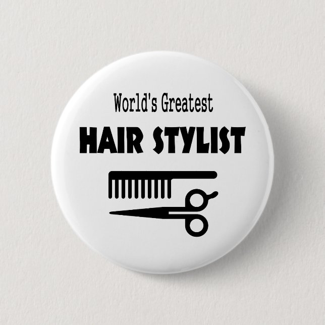 Hair Stylist Button (Front)